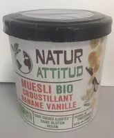 Mängden socker i Muesli bio croustillant banane vanille