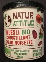Mängden socker i Muesli bio croustillant cacao noisette