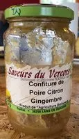 Mängden socker i Confiture de poire citron gingembre