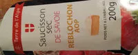 Mängden socker i Saucisson sec de savoie reblochon AOP