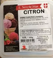 Mängden socker i Sorbet plein fruit Citron