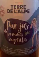 Mängden socker i Pur jus de pommes bio et myrtilles