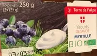 Mängden socker i Yaourt de Savoie Myrtille