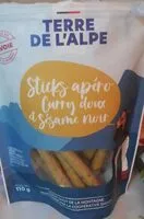 Mängden socker i Stick apéro curry doux et sésame noir