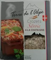 Mängden socker i Crozets de savoie a la chataigne