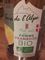 Mängden socker i Pur jus pommé framboise bio