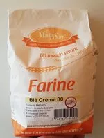 Mängden socker i Farine de blé crème 80