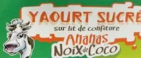 Mängden socker i Yaourt sucré ananas noix de coco