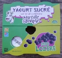 Mängden socker i Yaourt lit myrtille