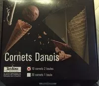 Mängden socker i Cornet Danois - 10 Cornets 2 Boules ou 20 Cornets 1 Boule