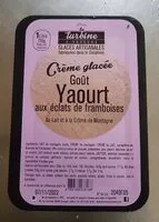 Mängden socker i Crème glacée Goût Yaourt aux éclats de framboises