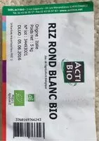 Mängden socker i Riz rond blanc bio