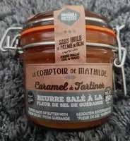 Mängden socker i Caramel à tartiner beurre salé à la fleur de sel de guérande
