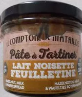 Mängden socker i Pâte à tartiner lait feuilletine