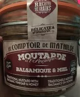 Mängden socker i Moutarde à l'ancienne balsamique et miel