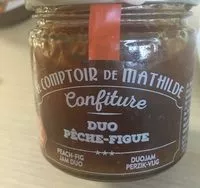 Mängden socker i Confiture duo pêche figue
