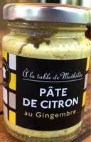 Mängden socker i Pâte de citron