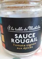 Mängden socker i Sauce Rougail Tomate Oignon Aux épices a La Table De Mathilde