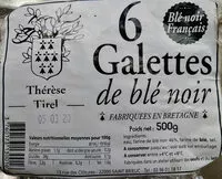 Mängden socker i 6 Galettes de blé noir