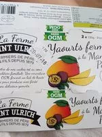 Mängden socker i Yaourts fermiers mangue passion