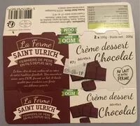 Mängden socker i Crème dessert chocolat