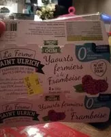 Mängden socker i Yaourts fermiers à la  framboise