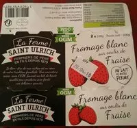 Mängden socker i Fromage blanc sur coulis de fraises