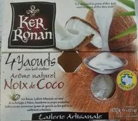 Mängden socker i Yaourt au lait entier, Arôme naturel Noix de coco