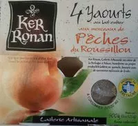 Mängden socker i Yaourt au lait entier aux Pêches du Roussillon