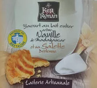 Mängden socker i Yaourt au lait entier arôme Vanille de Madagascar et sa galette bretonne