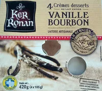 Mängden socker i Crème dessert au lait entier Vanille Bourbon
