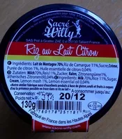 Mängden socker i Riz au Lait Citron