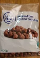 Mängden socker i Noisettes décortiquées