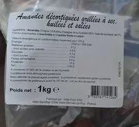 Mängden socker i Amandes décortiquées grillées à sec huilée et salée
