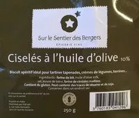 Mängden socker i Ciselés à l'huile d'olive
