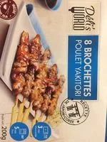 Mängden socker i Brochettes poulet yakitori