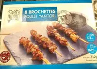 Mängden socker i 8 brochettes poulet yakitori