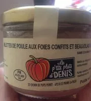 Mängden socker i Rilettes de poule aux foies confits et beaujolais blanc