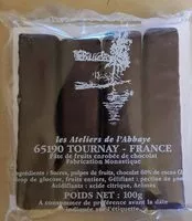 Mängden socker i Pâte de fruits enrobée de chocolat