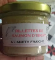 Mängden socker i Rillettes de saumon d'Isigny à l'aneth fraiche