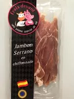 Mängden socker i Jambon Serrano en chiffonnade