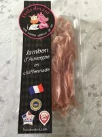 Mängden socker i Jambon d'Auvergne en chiffonnade