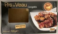 Mängden socker i Ris de veau congelés