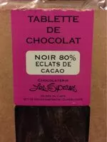 Mängden socker i Tablette chocolat Noir 80% éclats de cacao