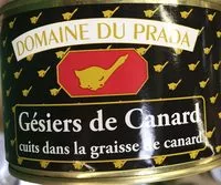 Mängden socker i Gésiers de Canard cuits dans la graisse de canard