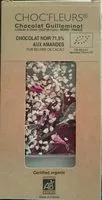 Mängden socker i Choc'fleurs Chocolat noir 71,5% aux amandes