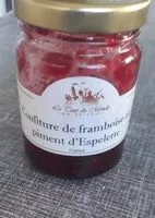 Mängden socker i Confiture de framboise au piment d'espelette