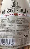 Mängden socker i Gressins Rubata à la tomate 🍅 et au basilic🌿