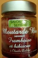 Mängden socker i Moutarde Bio Saveur Framboise Et Hibiscus 130 Gr