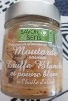 Mängden socker i Moutarde saveur truffe blanche et poivre blanc
